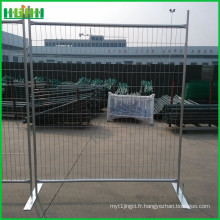 Clôture provisoire de barrière de clôture métallique temporaire